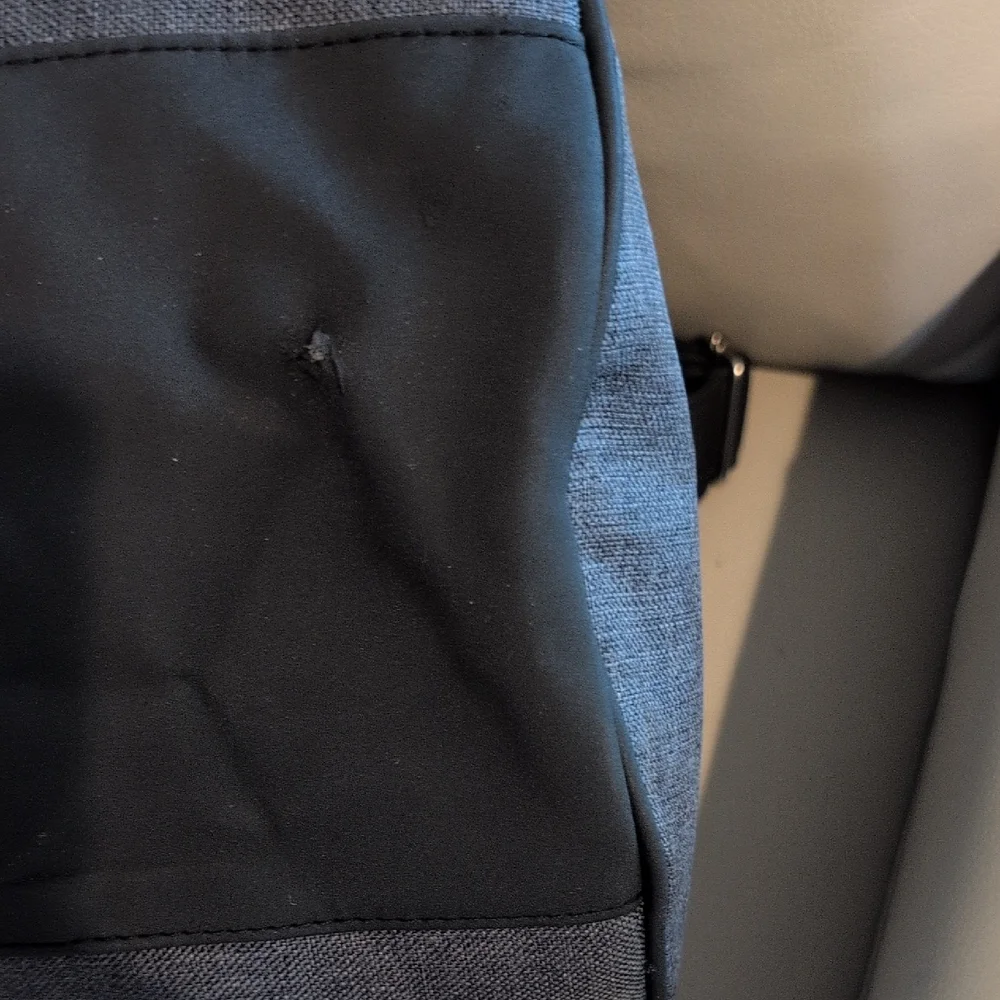 Bulgari Charcoal Gray Duffel Bag With Silver Hardware
